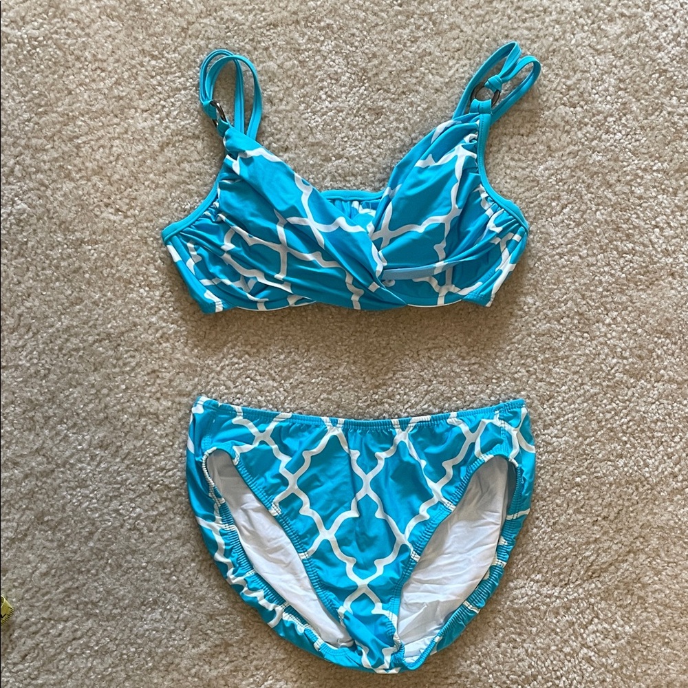 Tara Grinna Swim Bikini in Blue and White